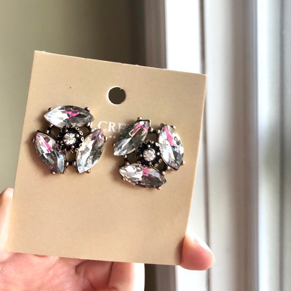 JCrew Large Trio Crystal Stud Earrings - Picture 2 of 3